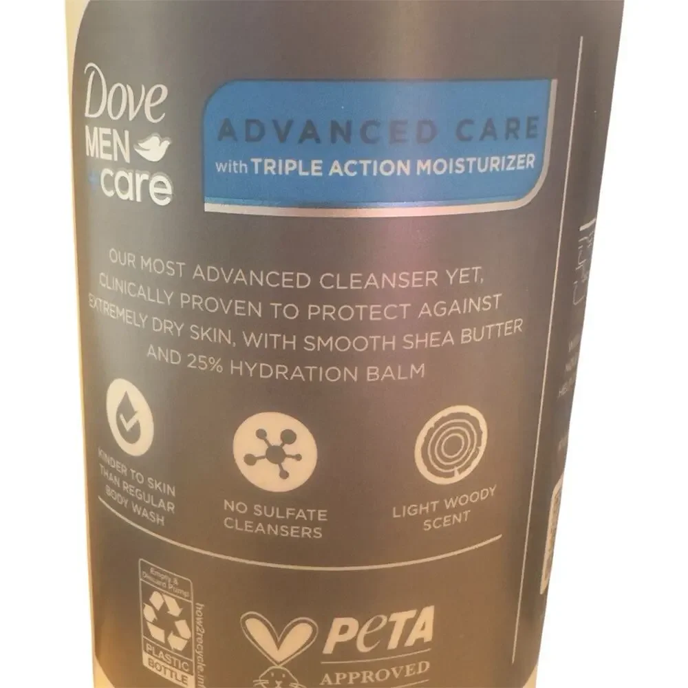 Dove Men+Care Dry Repair Body Wash Shea Butter 16.9 oz Pump Lot of 2